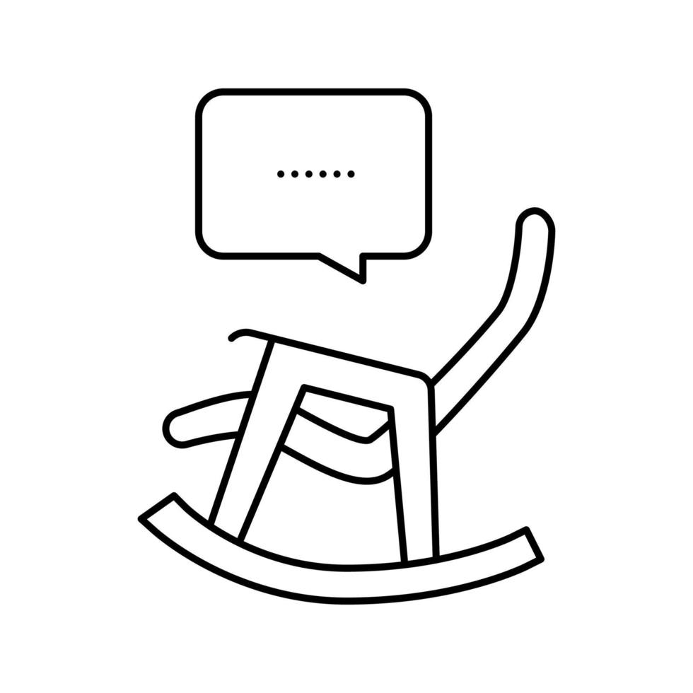 rocking chair line icon vector illustration sign