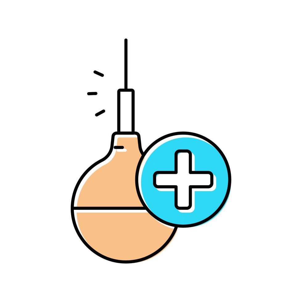 enema tool color icon vector illustration