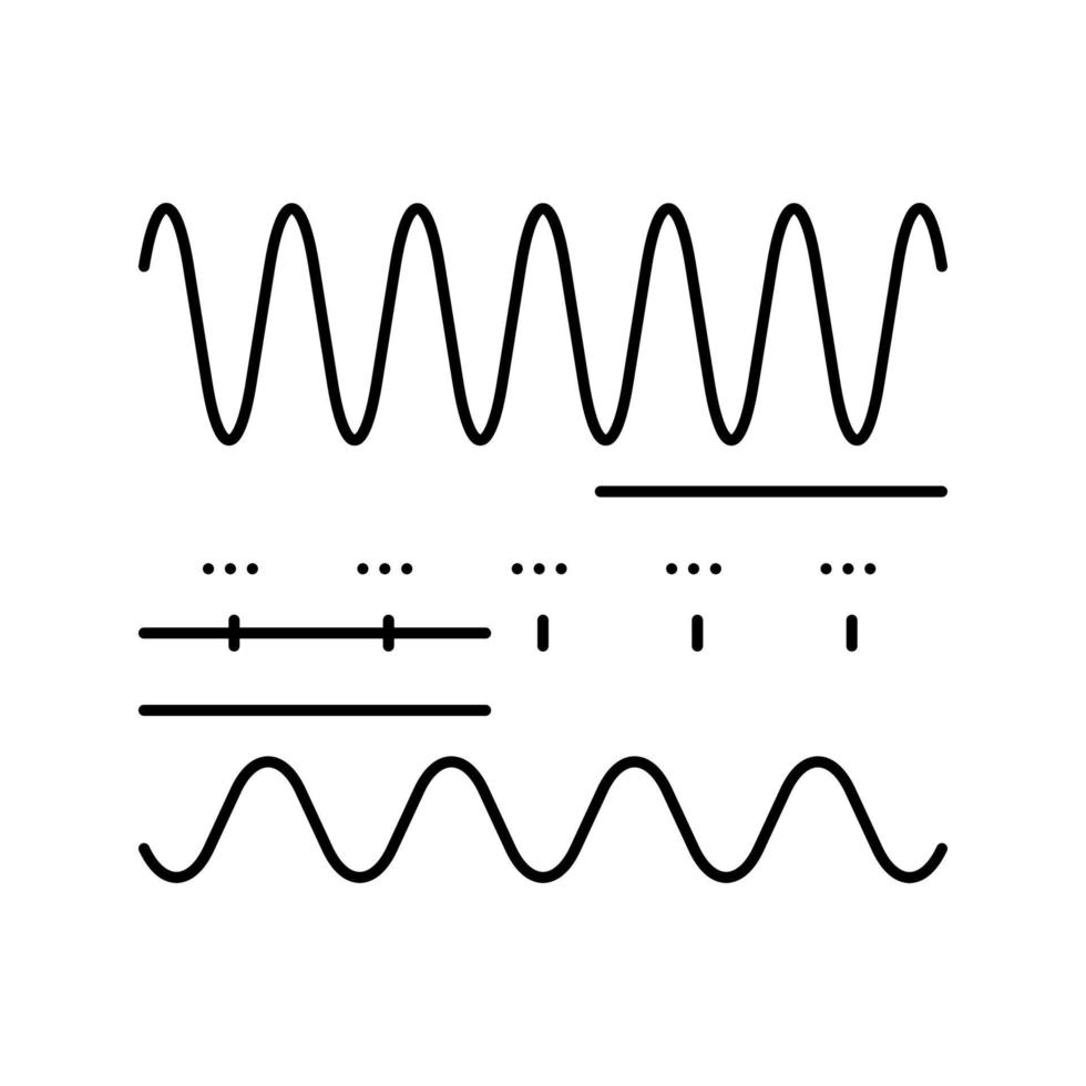 icono de línea de telecomunicaciones de frecuencia ilustración vectorial vector