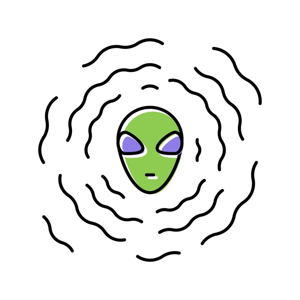 ilustración de vector de icono de color de vibración alienígena