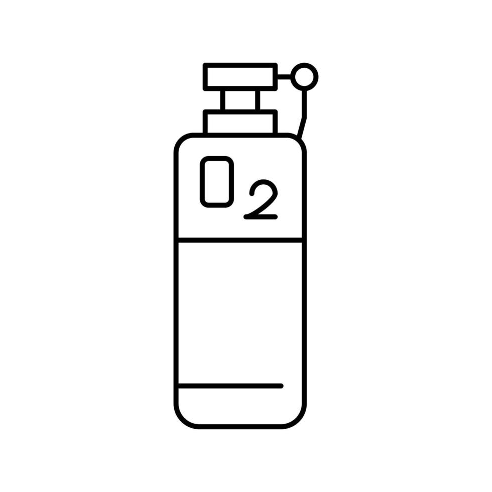 oxygen tank line icon vector illustration