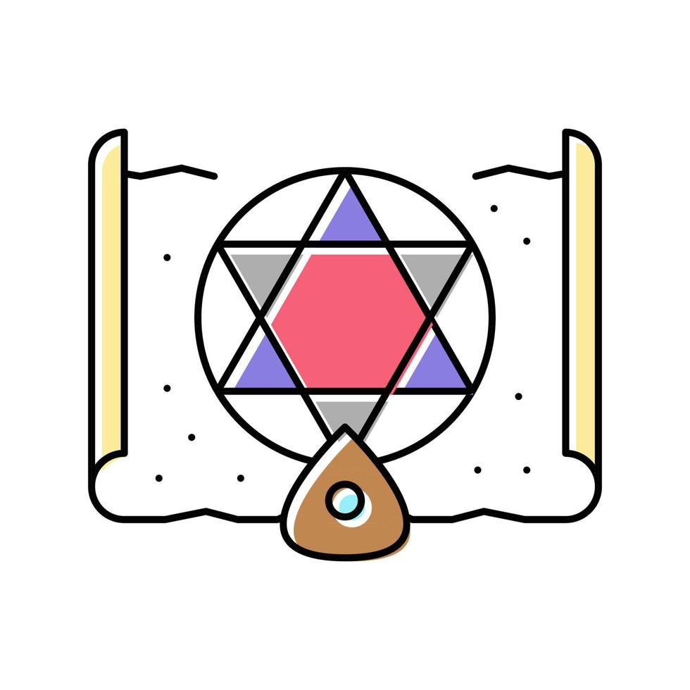 mystic magic color icon vector illustration