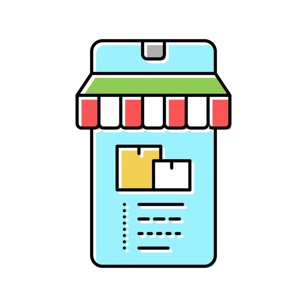 delivery shop department color icon vector illustration