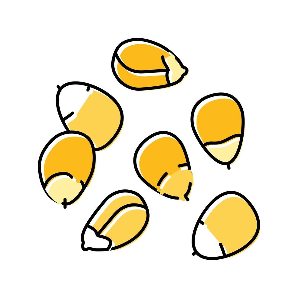 semilla grano maíz color icono vector ilustración
