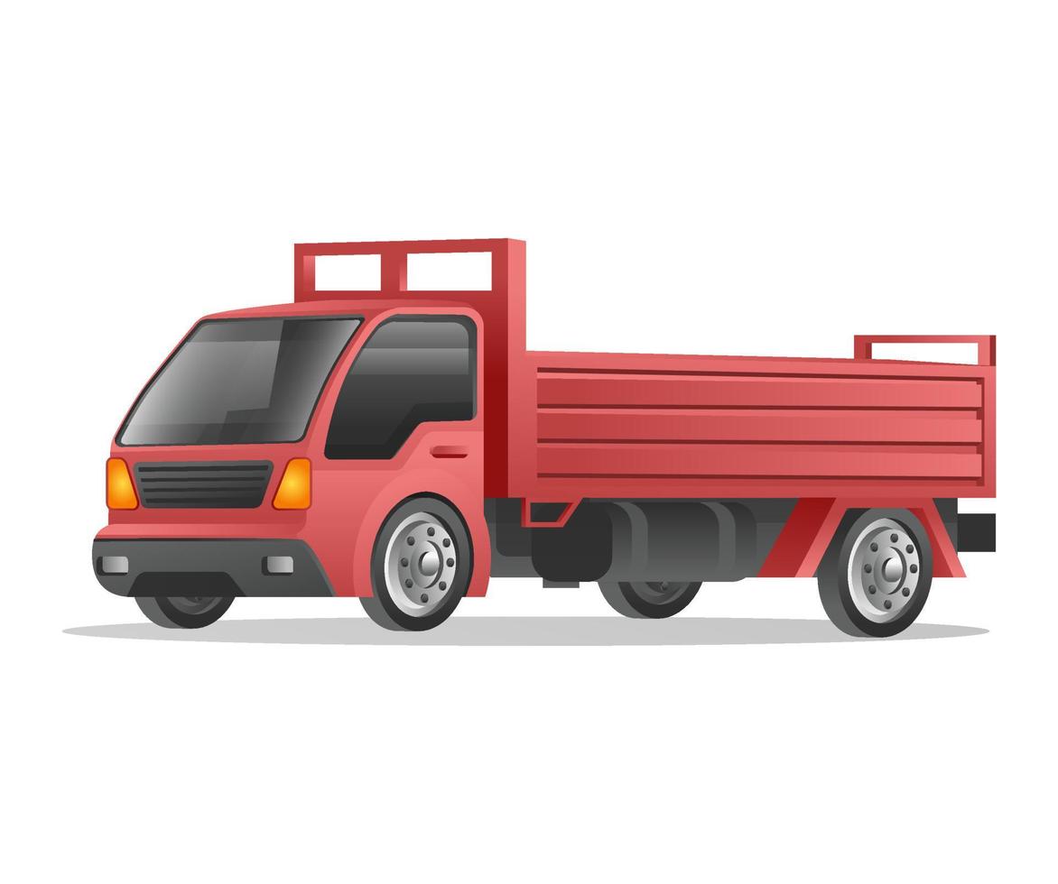 Flat isometric concept 3d illustration heavy lifting truck vector