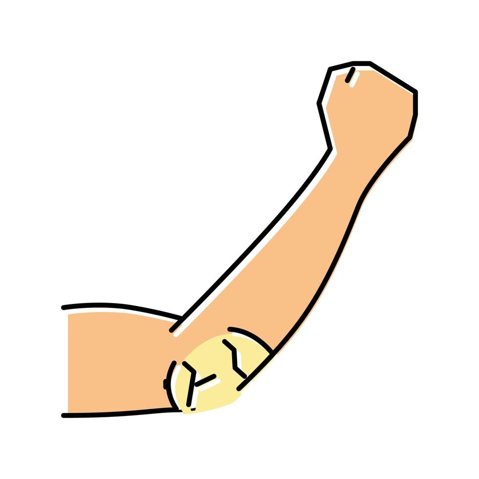 elbow dry skin color icon vector illustration