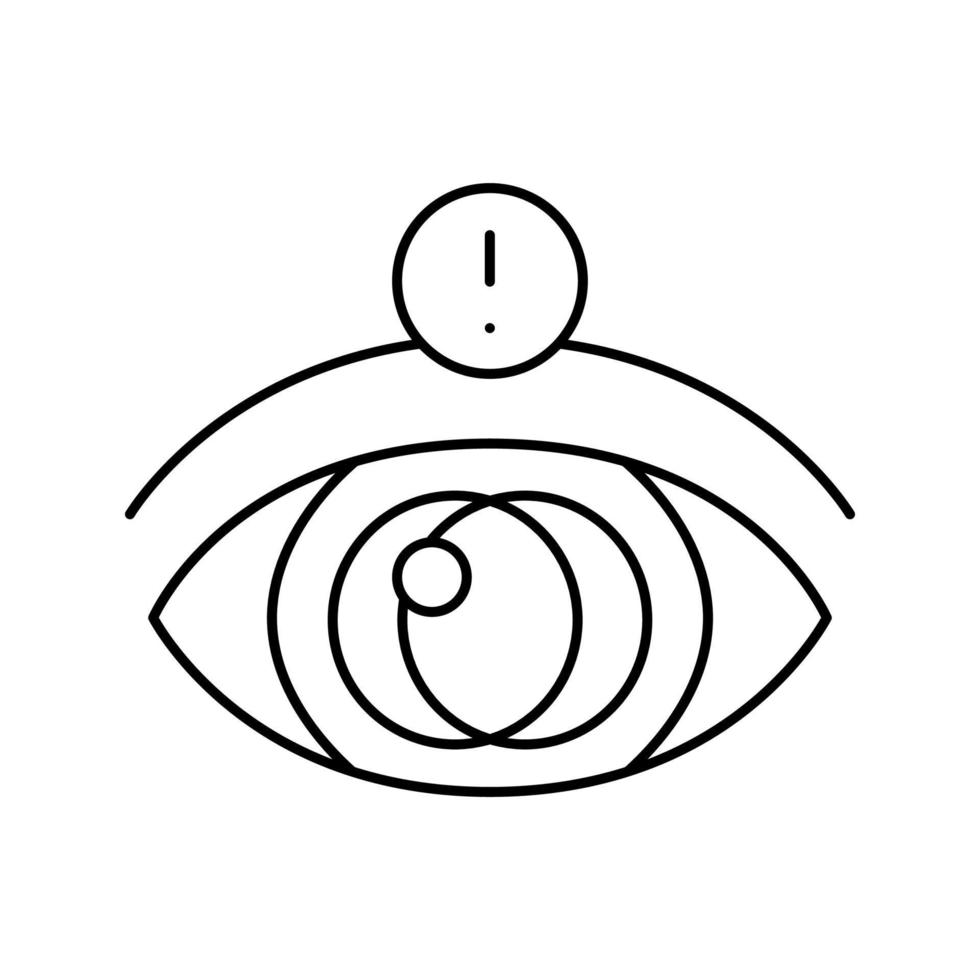 vision stroke line icon vector illustration