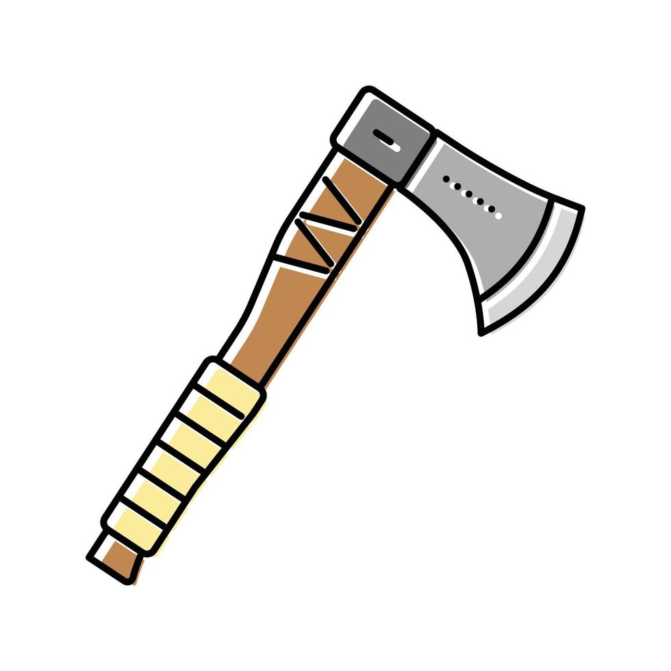 axe viking color icon vector illustration