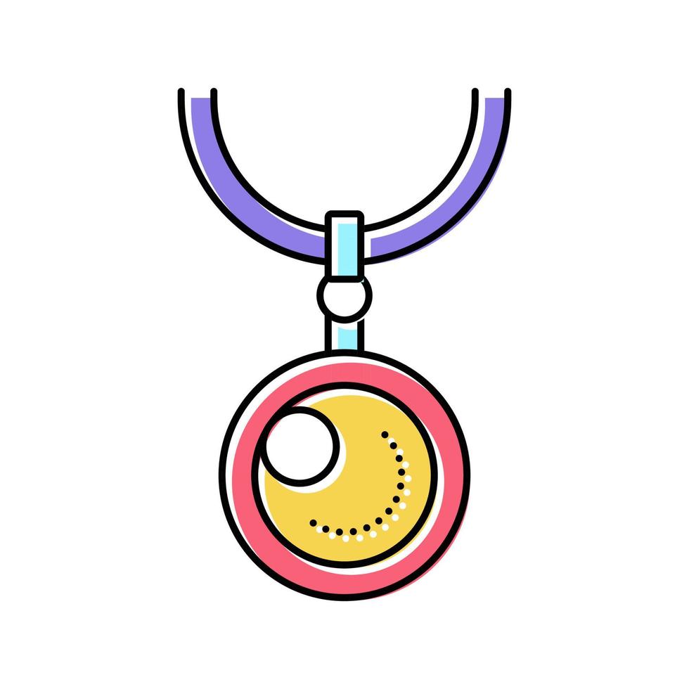 Ilustración de vector de icono de color de joyería colgantes