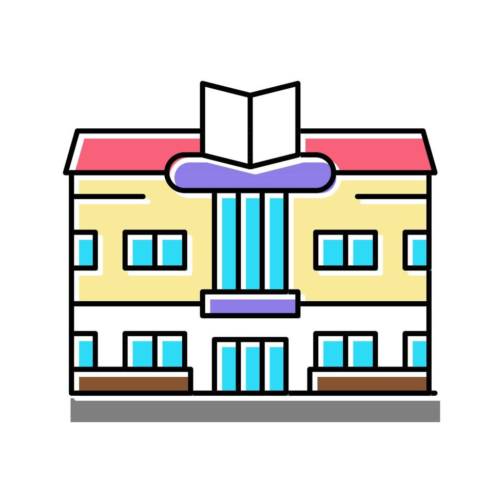 librería tienda color icono vector ilustración