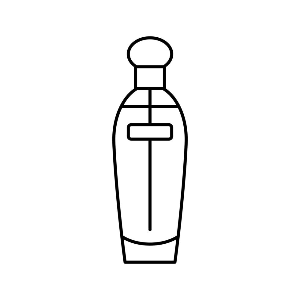 cosmetic fragrance bottle perfume line icon vector illustration