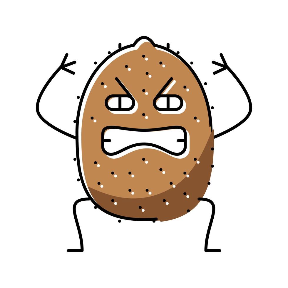 kiwi character color icon vector illustration