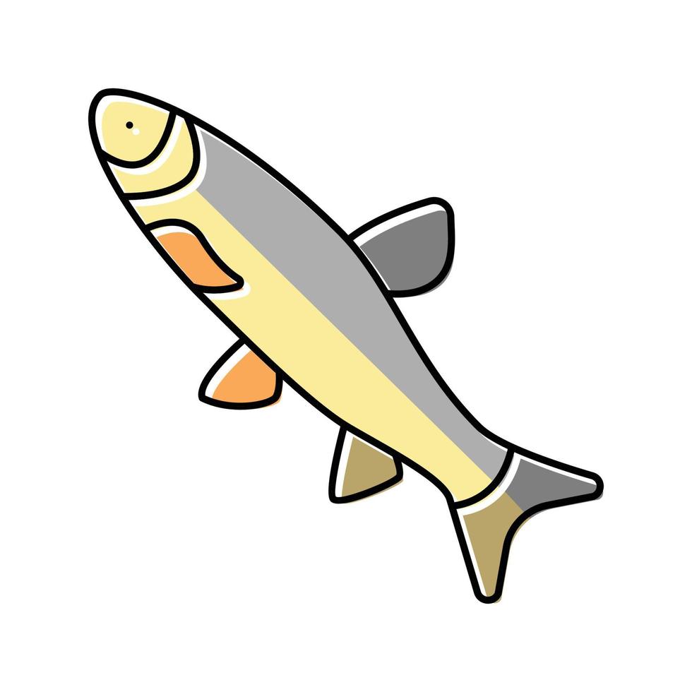 grass carp color icon vector illustration