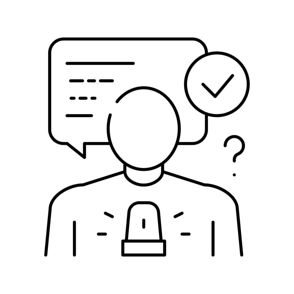 decision making soft skill line icon vector illustration