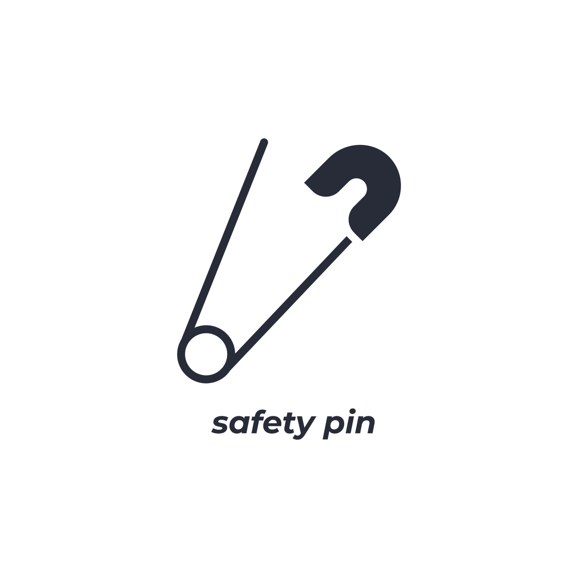 Safety pin on sale sign