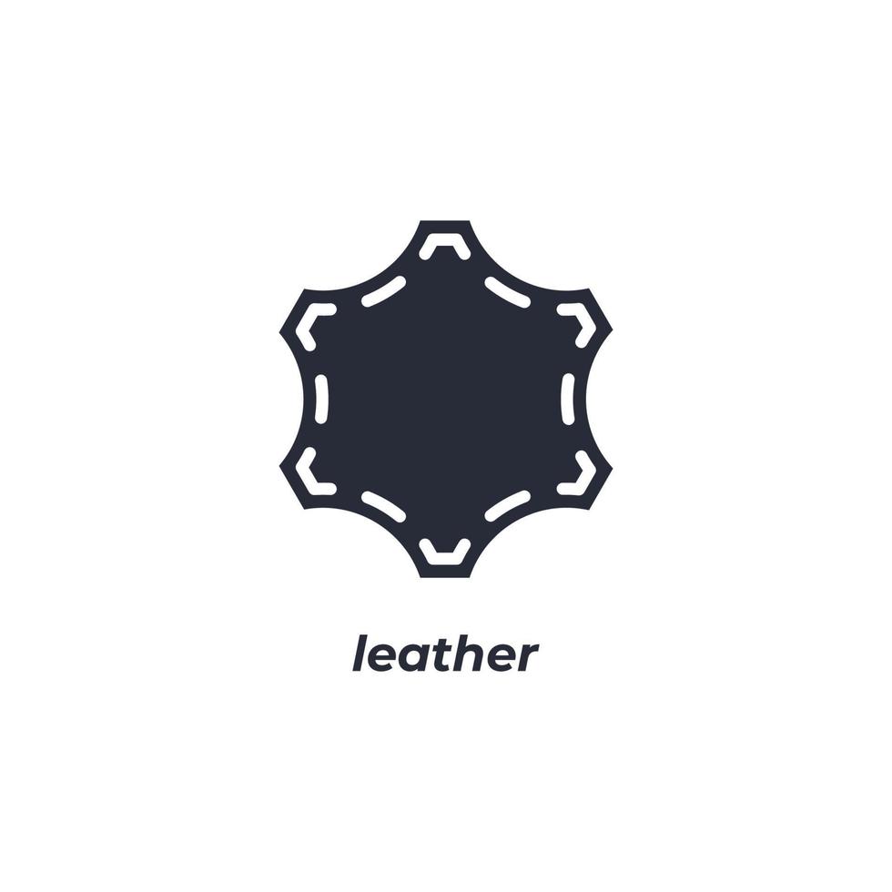 Vector sign leather symbol is isolated on a white background. icon color editable.