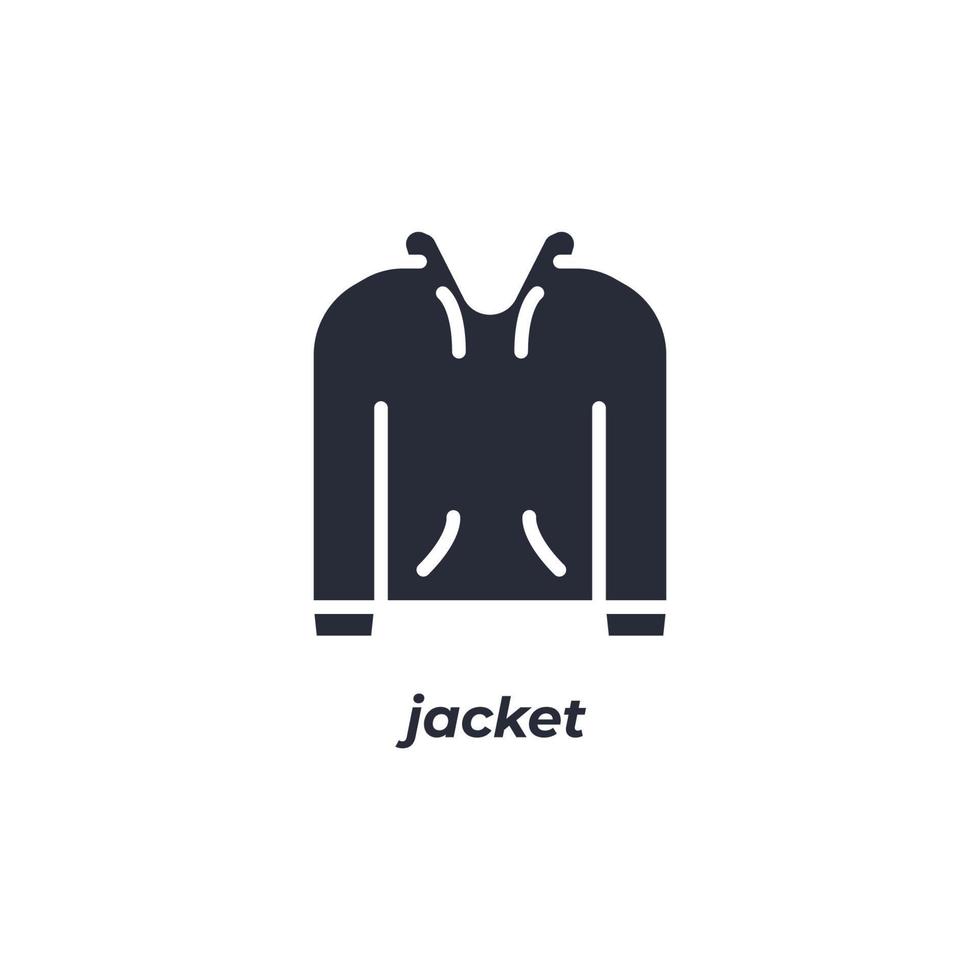 Vector sign jacket symbol is isolated on a white background. icon color editable.