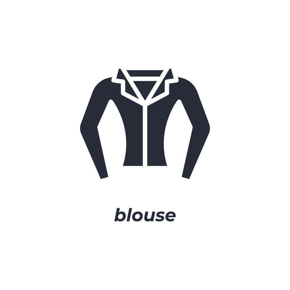 Vector sign blouse symbol is isolated on a white background. icon color editable.