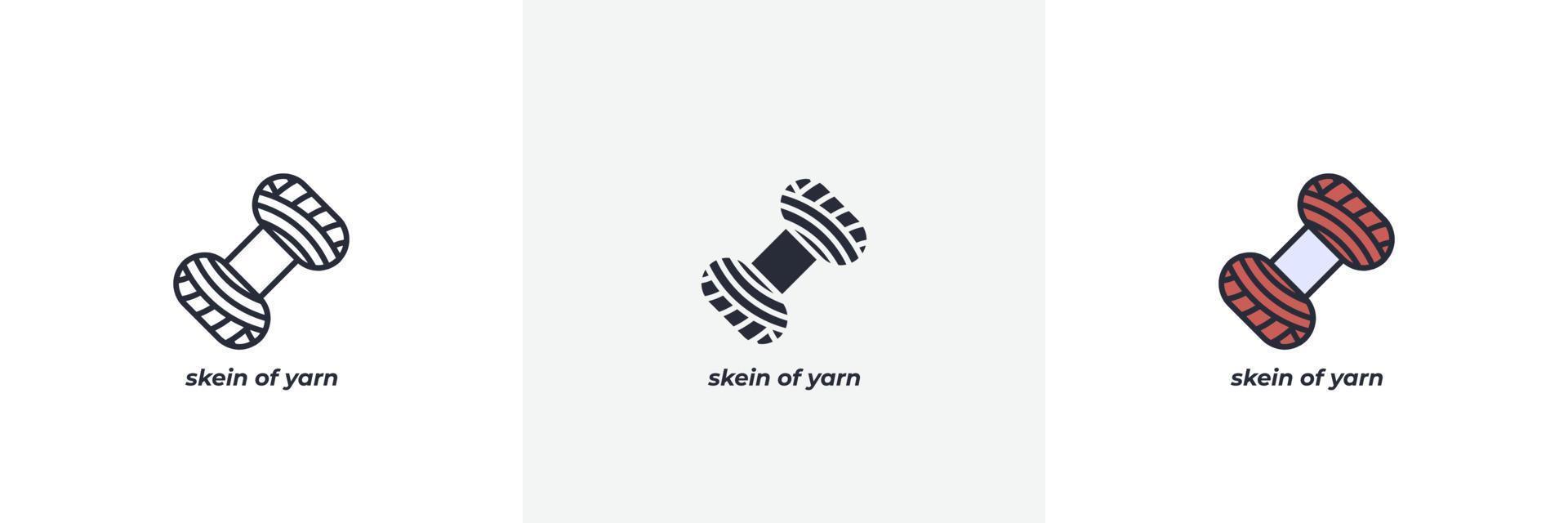 skein of yarn icon. Line, solid and filled outline colorful version, outline and filled vector sign. Idea Symbol, logo illustration. Vector graphics