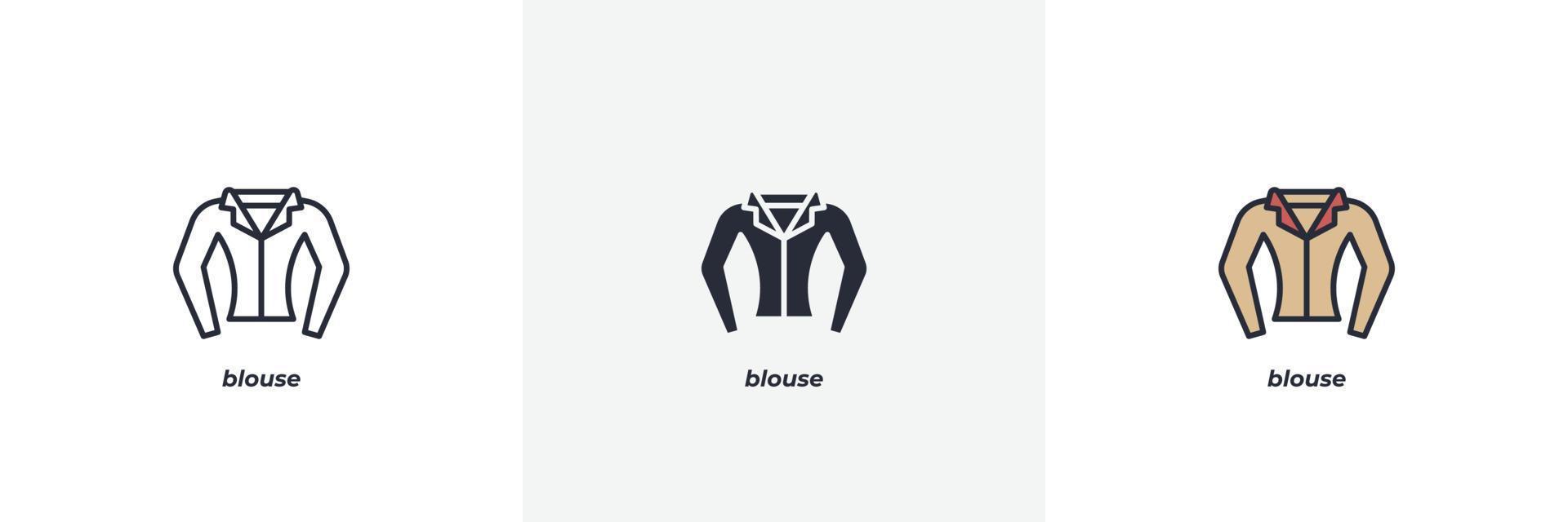 blouse icon. Line, solid and filled outline colorful version, outline and filled vector sign. Idea Symbol, logo illustration. Vector graphics