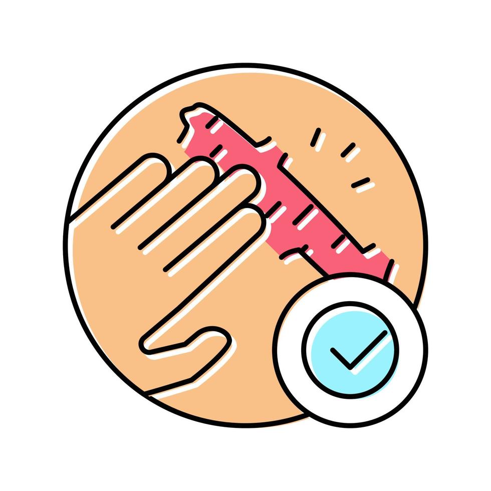 massage scar color icon vector illustration