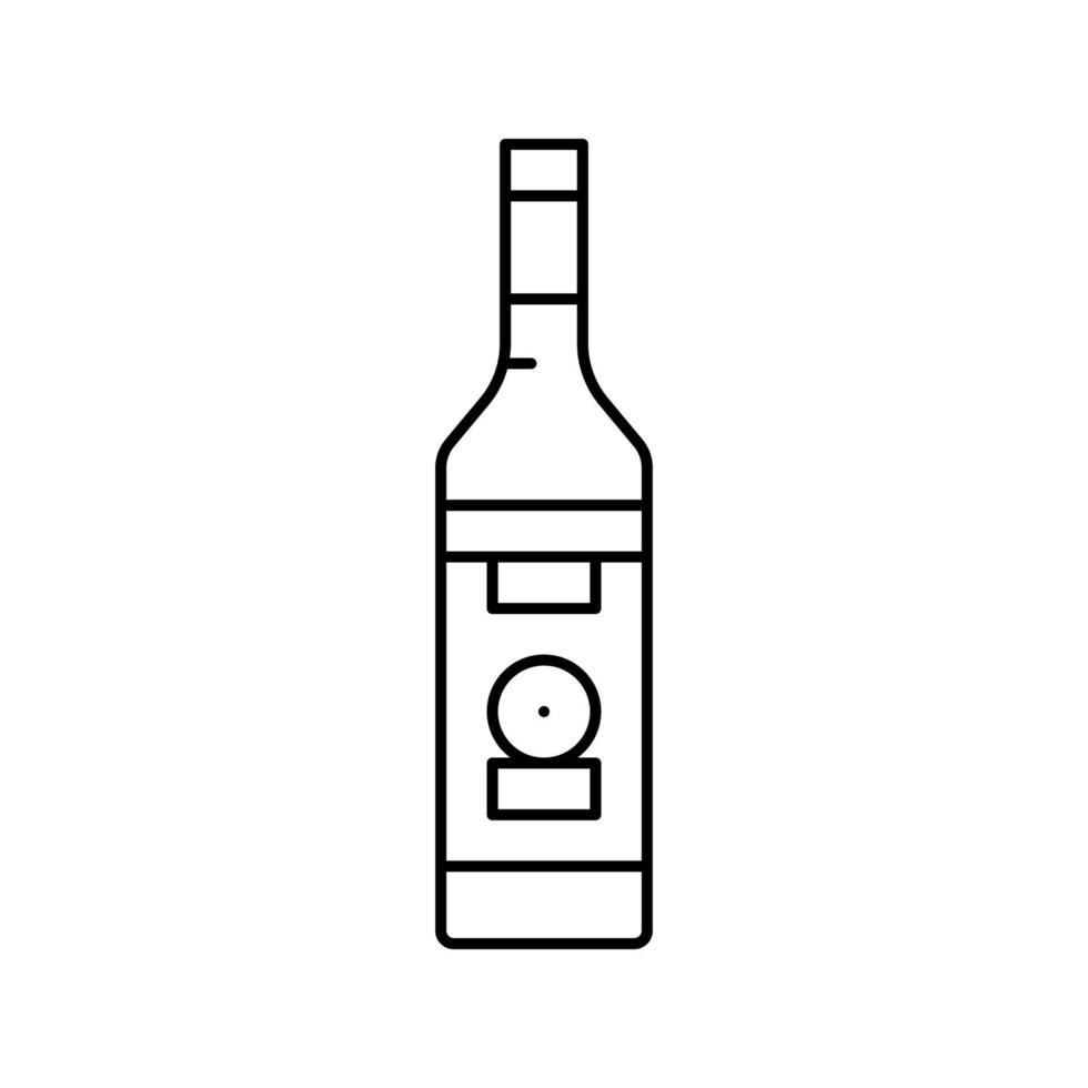 jarabe piña línea icono vector ilustración