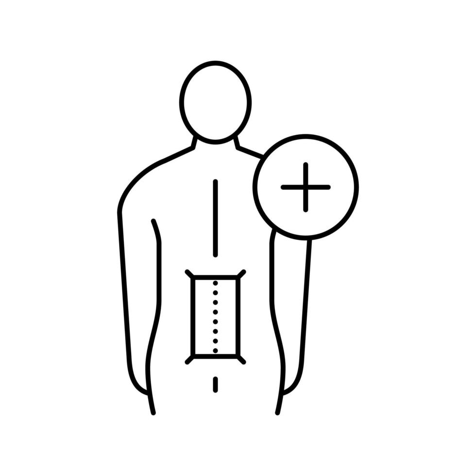 spinal surgery line icon vector illustration