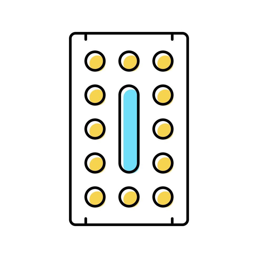 medicine pills package color icon vector illustration