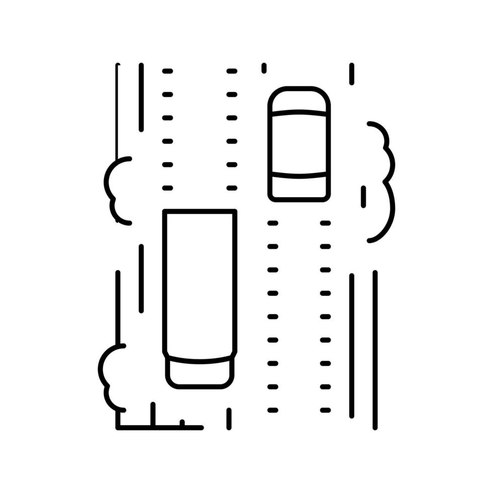 ilustración de vector de icono de línea de camino de tierra