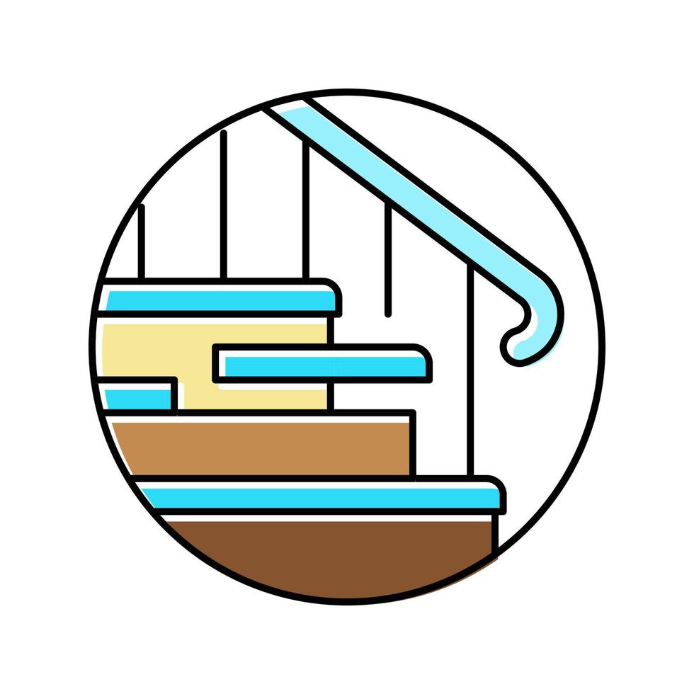 stair restoration color icon vector illustration