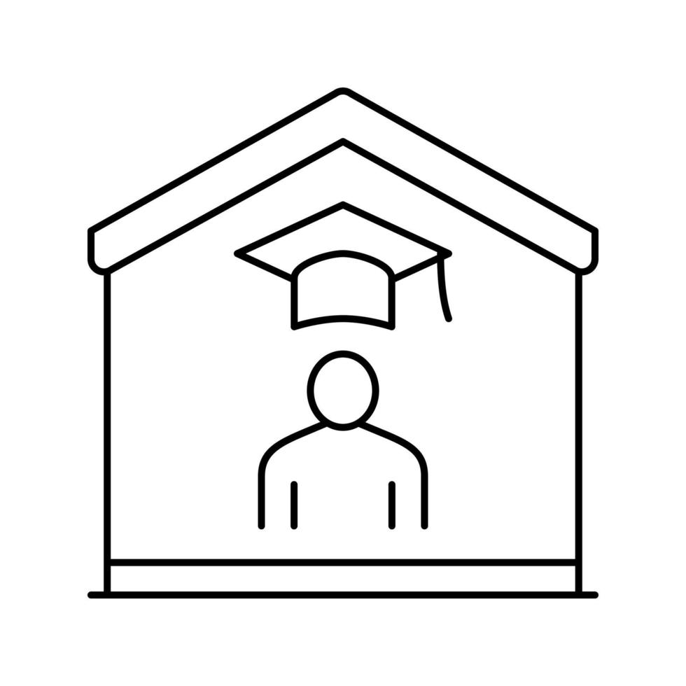 home education line icon vector illustration