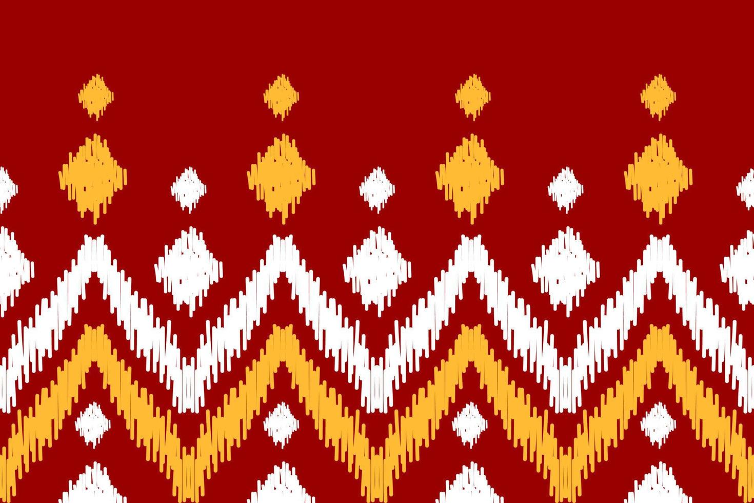 Abstract ethnic tribal pattern art. Ethnic ikat red seamless pattern. American and Mexican style. vector