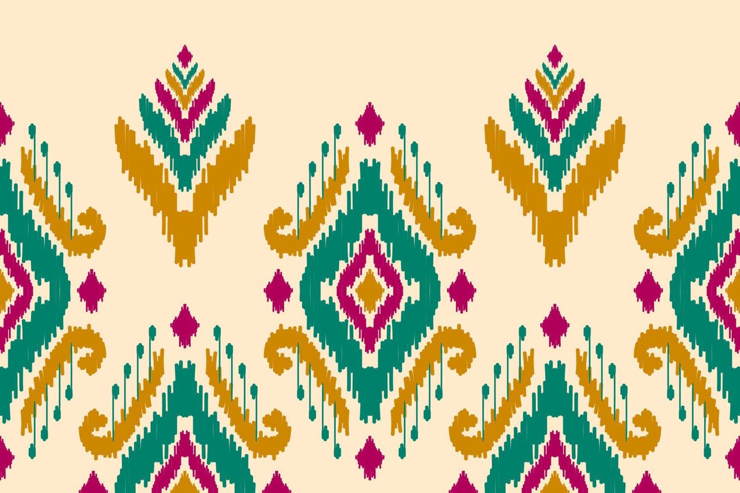 patrón étnico ikat sin costuras en tribal. estilo americano, mexicano. estampado de adornos geométricos aztecas. vector