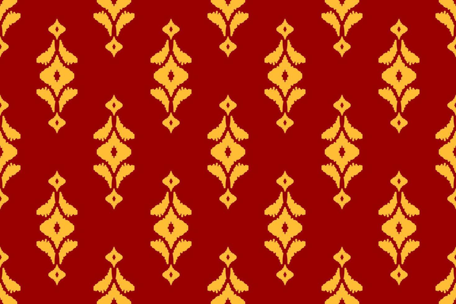Abstract ethnic tribal pattern art. Ethnic ikat red seamless pattern. American and Mexican style. vector