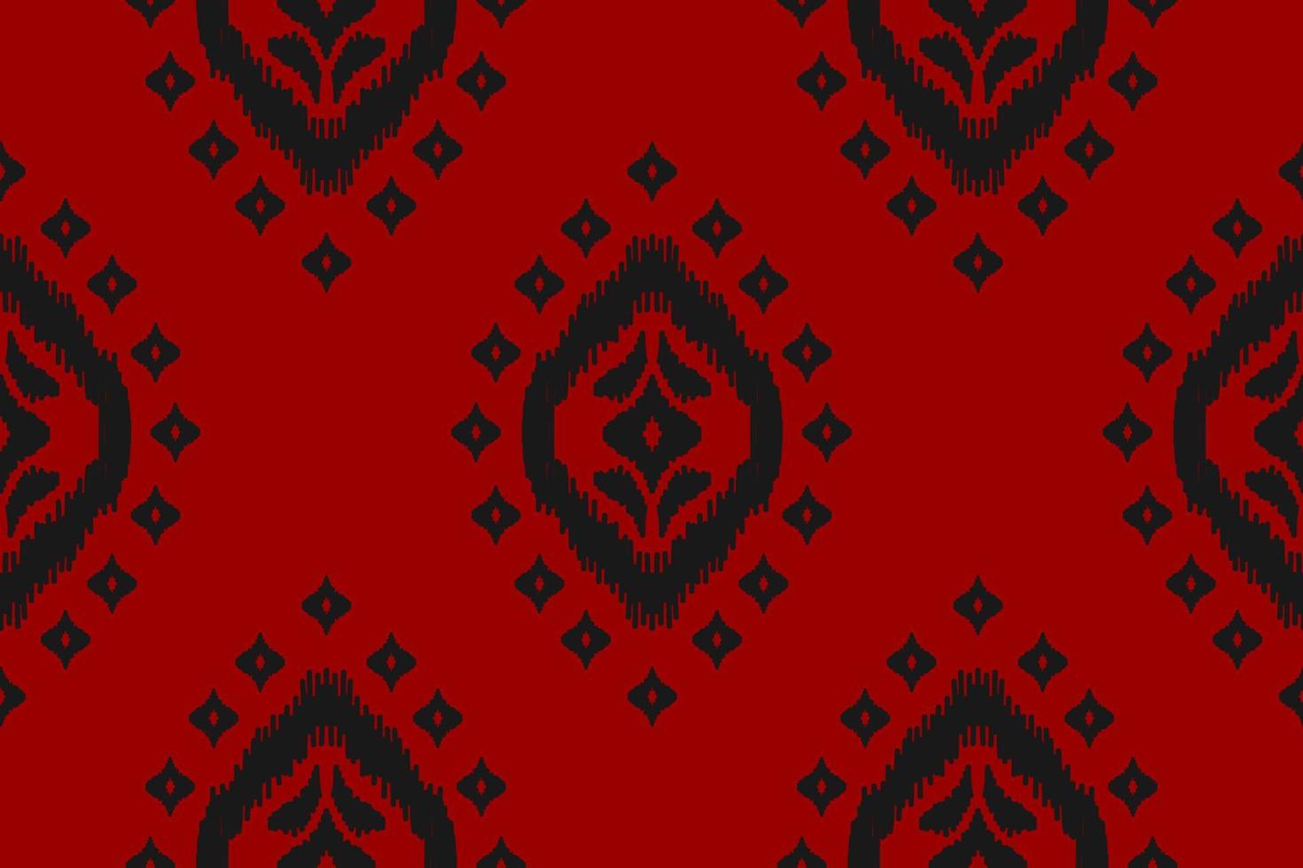 hermoso arte de patrón tribal étnico. patrón sin costuras étnico ikat rojo. estilo americano y mexicano. vector