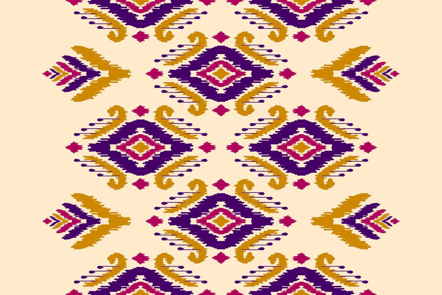 arte de patrón tribal étnico de alfombras. patrón étnico ikat sin fisuras. estilo americano, mexicano. vector