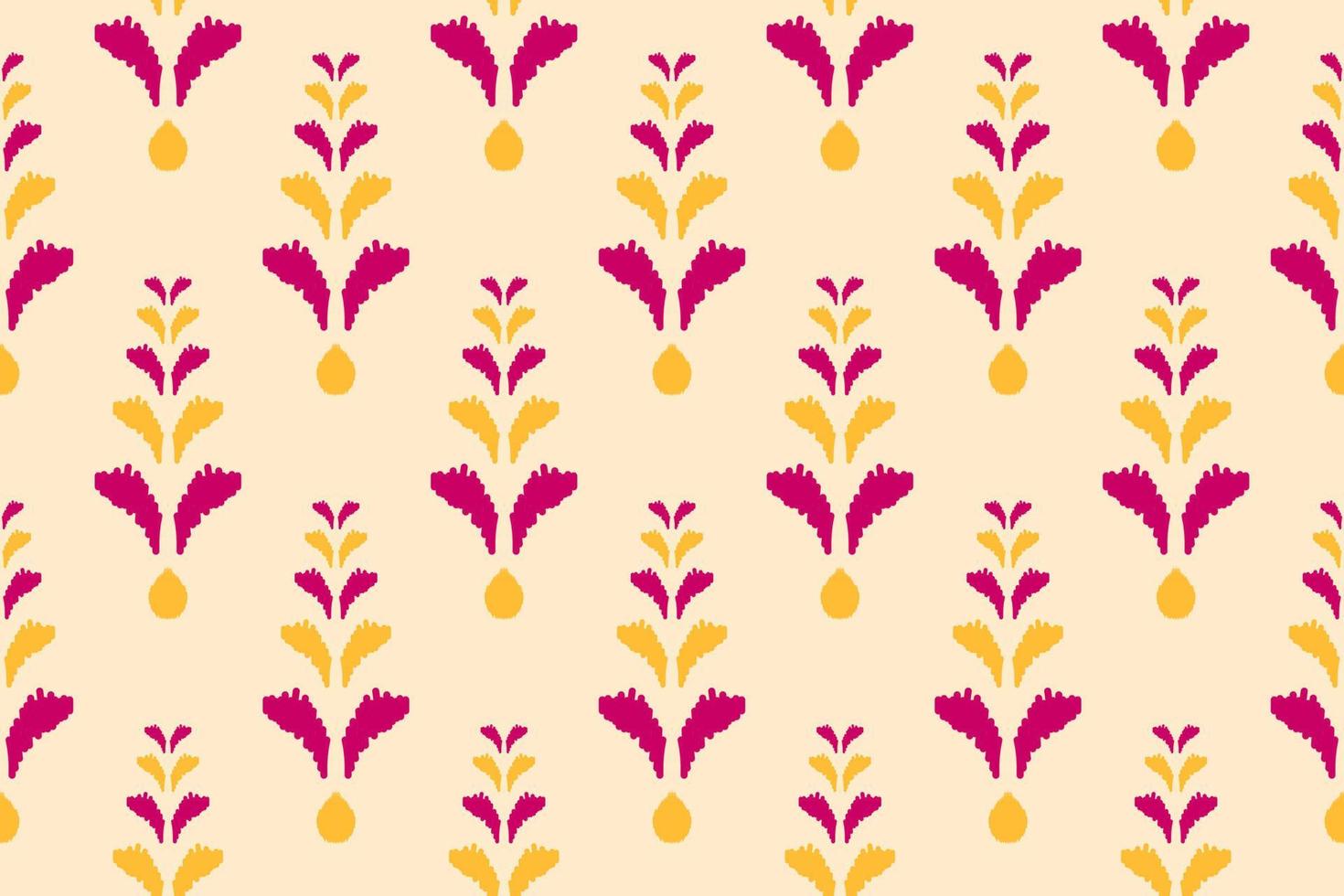 Motif flower pattern art. Geometric ethnic ikat seamless pattern in tribal. American, Mexican style. vector