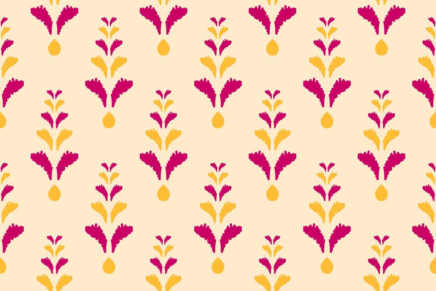 Motif flower pattern art. Geometric ethnic ikat seamless pattern in tribal. American, Mexican style. vector