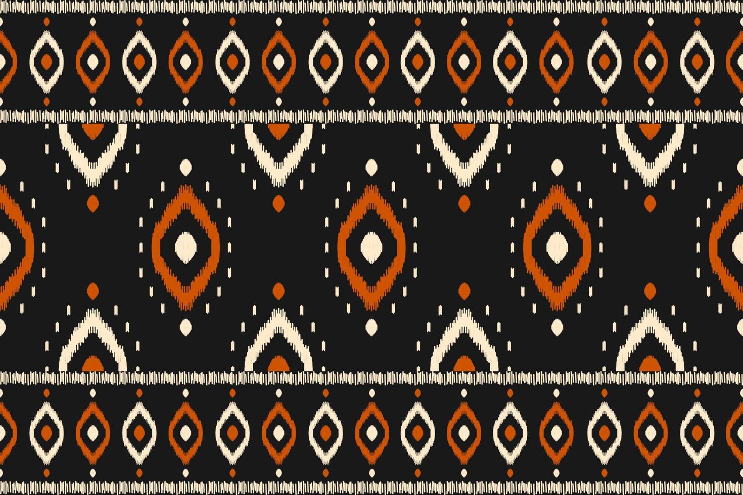 Geometric ethnic ikat seamless pattern in tribal. Fabric ethnic ikat pattern art. Mexican style. vector