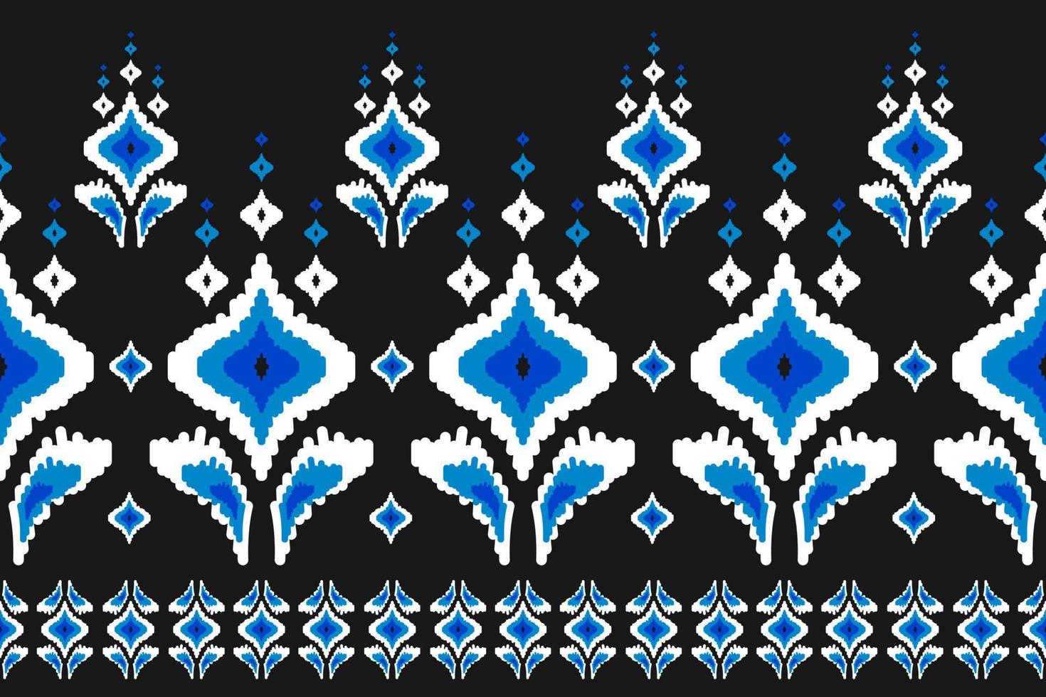Border ethnic ikat pattern art. folk embroidery, and Mexican style. Aztec geometric ornament print. vector