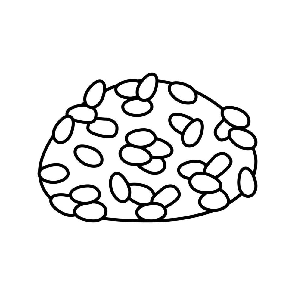 sticky rice line icon vector illustration