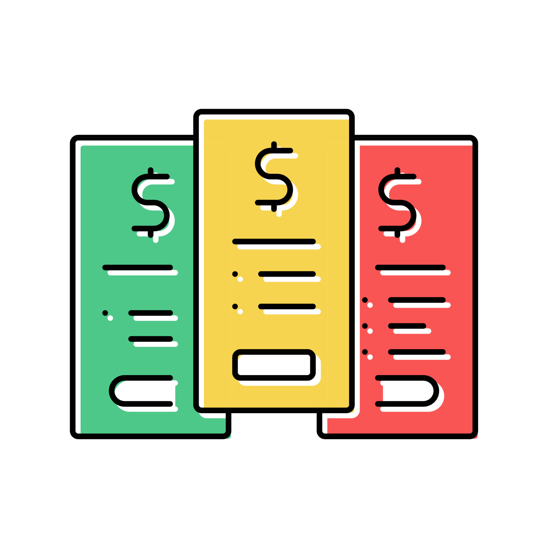 tariff plans subscription color icon vector illustration 18994285