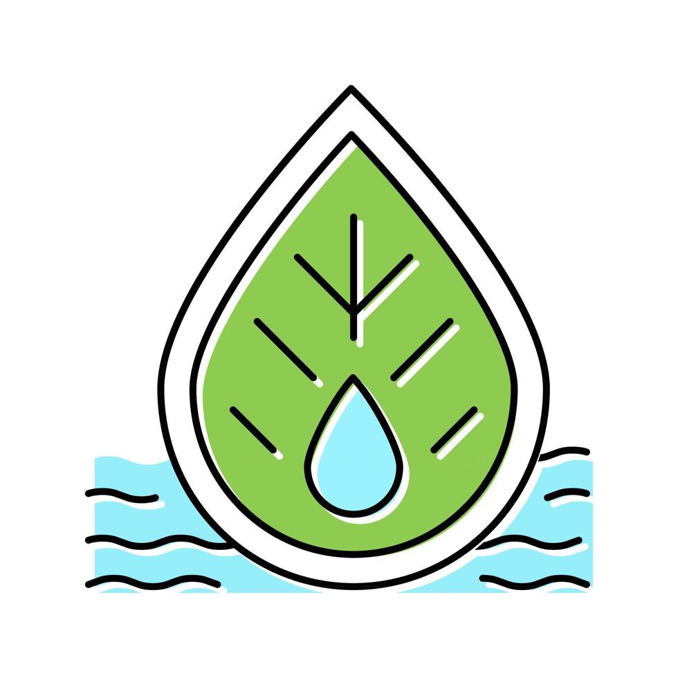 quality of waste water and surrounding water color icon vector i