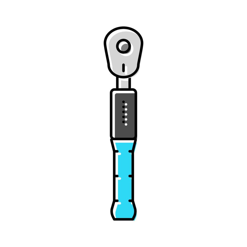 torque wrench tool color icon vector illustration