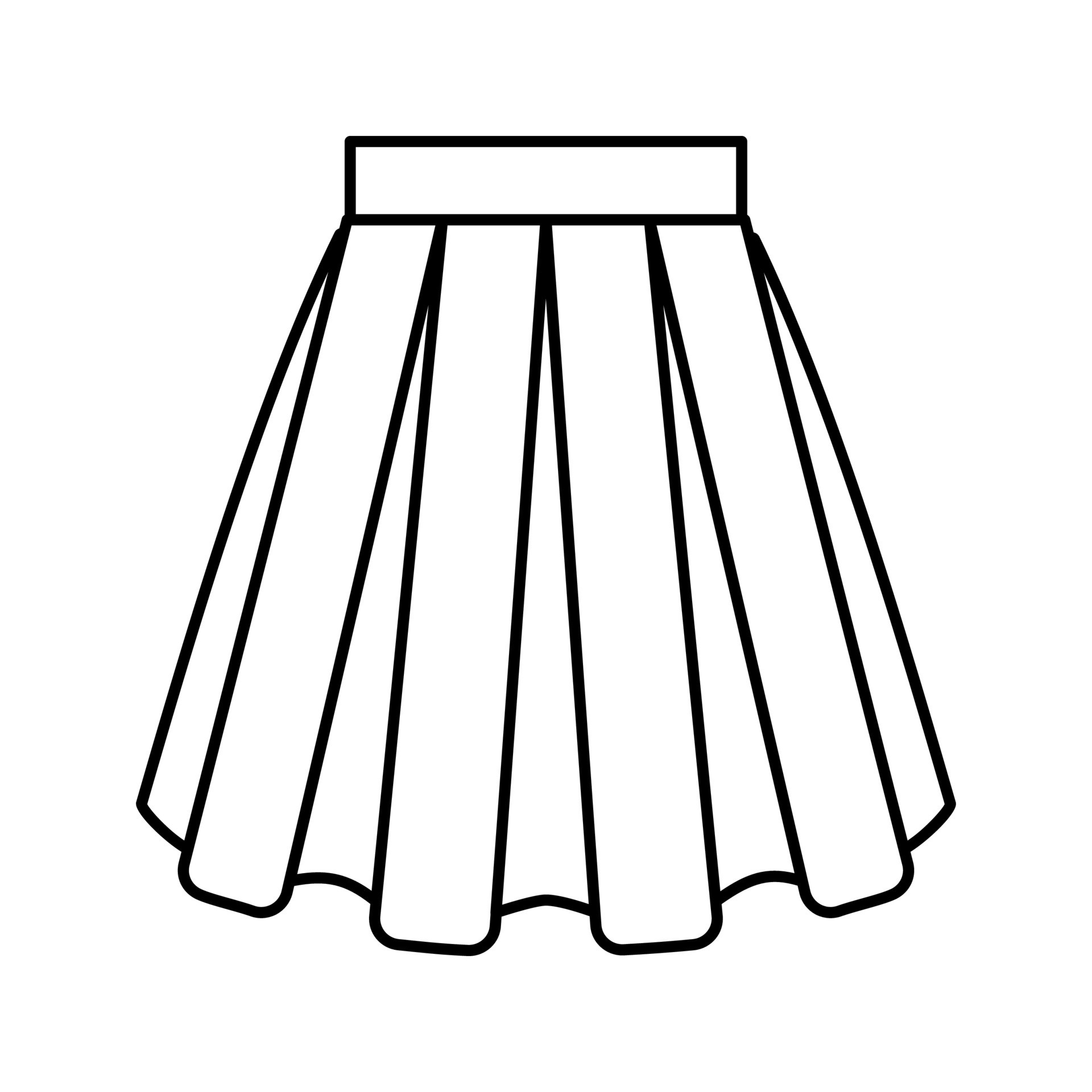 box pleat skirt line icon vector illustration 18994457 Vector Art at ...