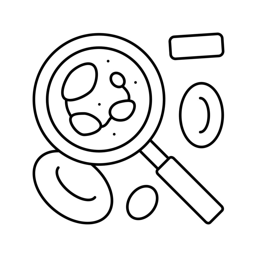 megaloblastic anemia researching line icon vector illustration