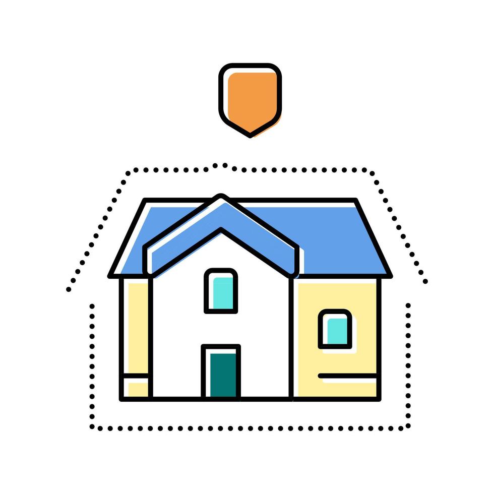 ilustración de vector de icono de color de aislamiento de casa