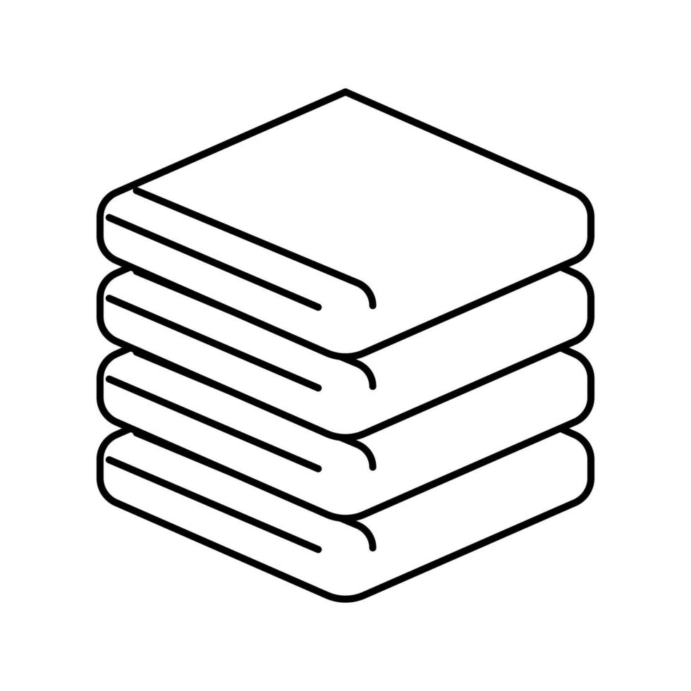 napkin and towel line icon vector illustration