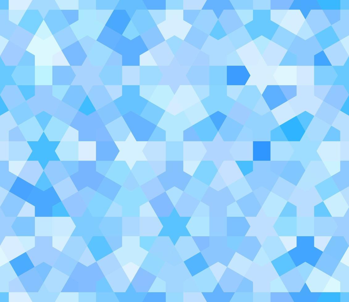 Blue seamless pattern with classic arabic texture vector