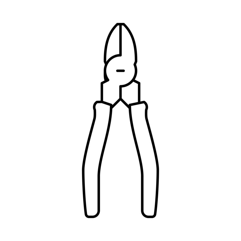 linesman pliers line icon vector illustration